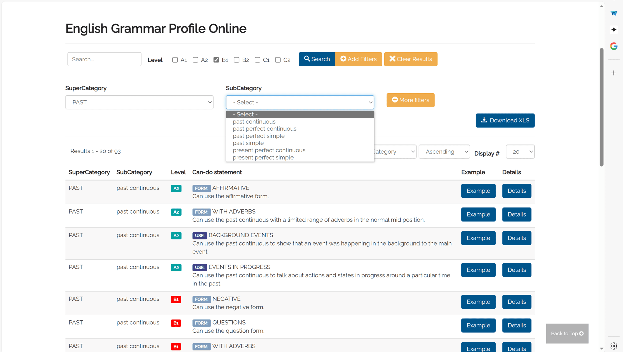 English grammar profile