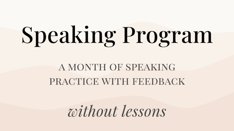 speaking program